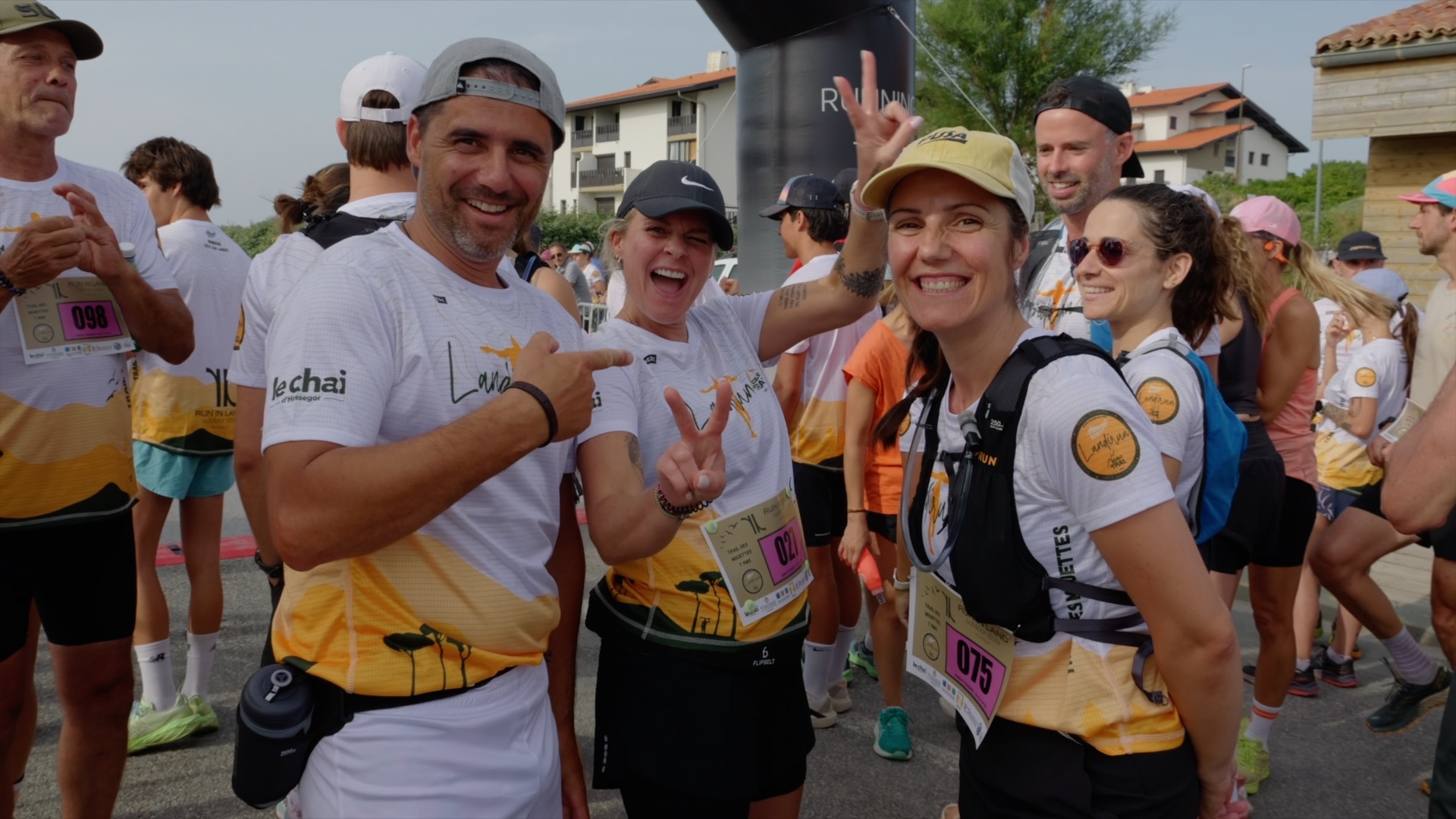 Trio de coureurs Landirun en pleine ambiance